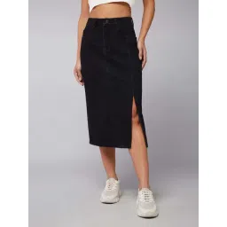 Dolce Crudo Black Straight Fit Skirt-picture-41