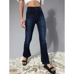 DOLCE CRUDO Blue Bootcut Jeans-picture-43