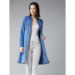 DOLCE CRUDO Blue Denim Long Shrug-picture-39