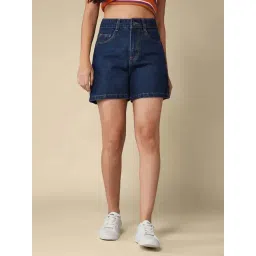 Dolce Crudo Blue Flared Fit Shorts-picture-12