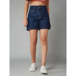 Dolce Crudo Blue Flared Fit Shorts-picture-16