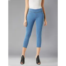 DOLCE CRUDO Blue High Rise Capris-picture-18