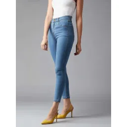 DOLCE CRUDO Blue High Rise Jeans-picture-17