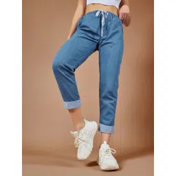 DOLCE CRUDO Blue High Rise Joggers-picture-21