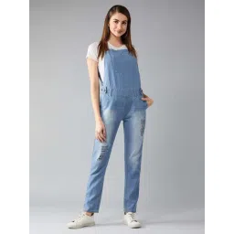 DOLCE CRUDO Blue Plain Jumpsuits-picture-39