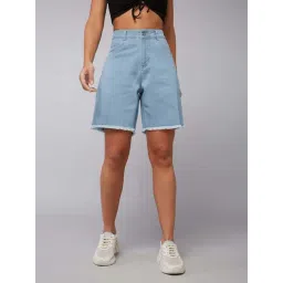 Dolce Crudo Blue Regular Fit Shorts-picture-18