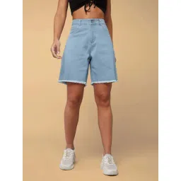 Dolce Crudo Blue Regular Fit Shorts-picture-46