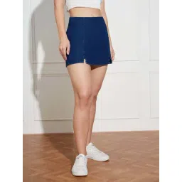 Dolce Crudo Blue Regular Fit Skort-picture-40