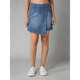 Dolce Crudo Blue Regular Fit Skort-picture-21