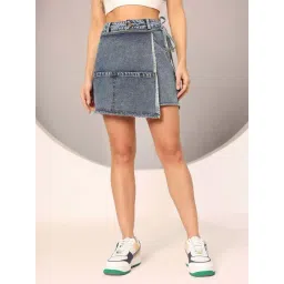 Dolce Crudo Blue Regular Fit Skort-picture-35