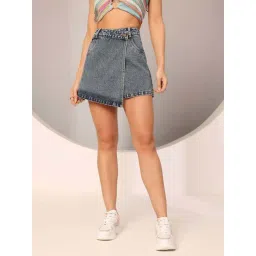 Dolce Crudo Blue Regular Fit Skort-picture-26