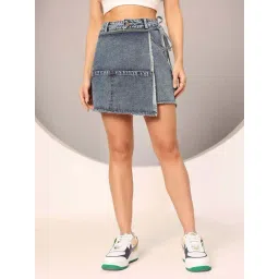 Dolce Crudo Blue Regular Fit Skort-picture-47