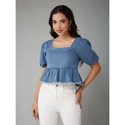 Dolce Crudo Blue Regular Fit Top-picture-41