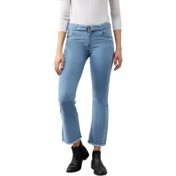 DOLCE CRUDO Light Blue Bootcut Jeans-picture-17