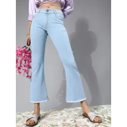 DOLCE CRUDO Light Blue Bootcut Jeans-picture-20