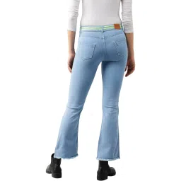 DOLCE CRUDO Light Blue Bootcut Jeans image 2