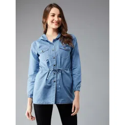 DOLCE CRUDO Light Blue Full Sleeves Jacket-picture-17