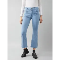DOLCE CRUDO Light Blue High Rise Bootcut Jeans-picture-34