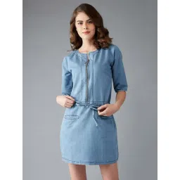 DOLCE CRUDO Light Blue Mini Dress-picture-14