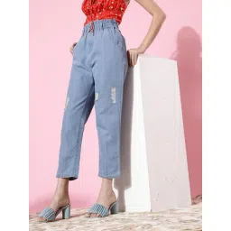 DOLCE CRUDO Light Blue Straight Fit Jeans-picture-43