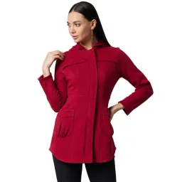 DOLCE CRUDO Maroon Full Sleeves Jacket-picture-15