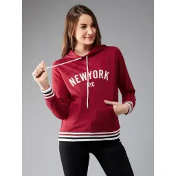 DOLCE CRUDO Maroon Graphic Print Sweatshirt-picture-36