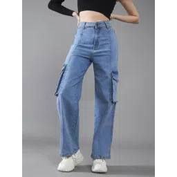 Dolce Crudo Navy Blue Flare Fit Jeans-picture-48