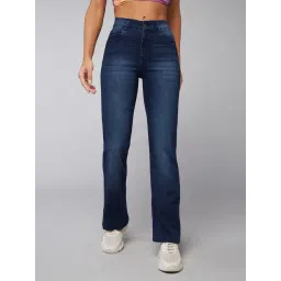 Dolce Crudo Navy Blue Flare Fit Jeans-picture-21