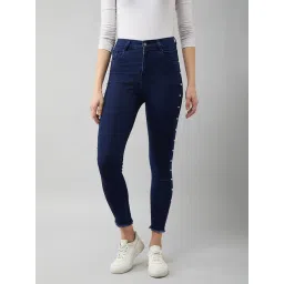 DOLCE CRUDO Navy High Rise Jeans-picture-20