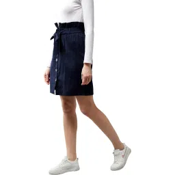 DOLCE CRUDO Navy Skirt image 3