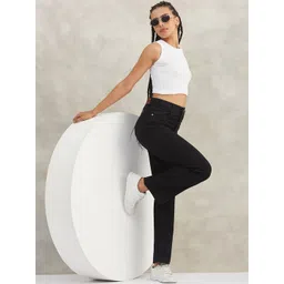 DOLCE CRUDO Straight Fit High-Rise Stretchable Jeans-picture-31