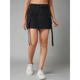 DOLCE CRUDO Straight High-Rise Mini Skirt-picture-18