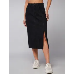 DOLCE CRUDO Straight Midi Skirt-picture-24