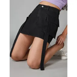 DOLCE CRUDO Straight Mini Denim Skirt-picture-20