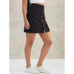 DOLCE CRUDO Straight Mini Skirt image 2