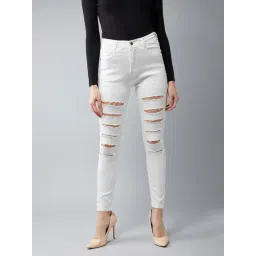 DOLCE CRUDO White Distressed Jeans-picture-47