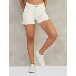 Dolce Crudo White Flare Fit Shorts-picture-32