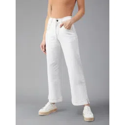 DOLCE CRUDO White Flared Fit Jeans-picture-27