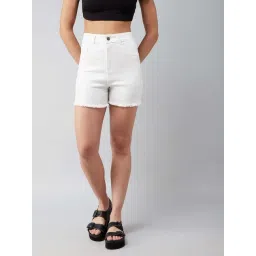 Dolce Crudo White Regular Fit Shorts-picture-18