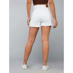 Dolce Crudo White Regular Fit Shorts image 2