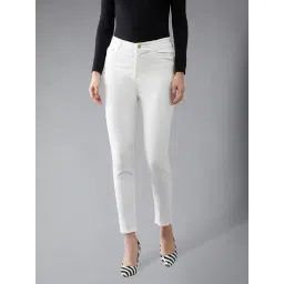 DOLCE CRUDO White Skinny Fit High Rise Stretchable Jeans-picture-32