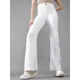 DOLCE CRUDO Women Cotton Bootcut High-Rise Stretchable Jeans-picture-34