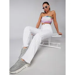 DOLCE CRUDO Women Cotton Bootcut High-Rise Stretchable Jeans-picture-22