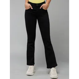 DOLCE CRUDO Women Cotton Wide Leg High-Rise Stretchable Jeans-picture-11