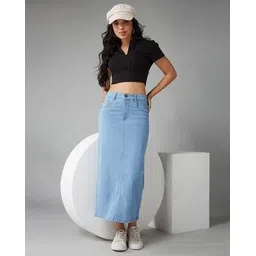 dolce crudo Women Denim Straight Skirt-picture-15