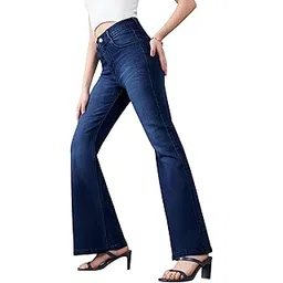 dolce crudo Women's High Rise Regular Length Stretchable Denim Jeans-picture-12