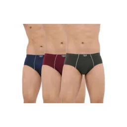 Dollar Bigboss Assorted Color Cotton Under Elastic Briefs (Pack Of 3)-picture-18