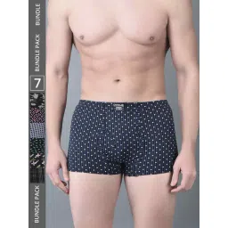 Dollar Bigboss Assorted Cotton Regular Fit Printed Trunks - Pack Of 7-picture-41
