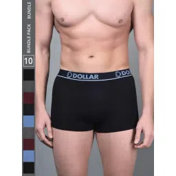 Dollar Bigboss Assorted Cotton Regular Fit Trunks - Pack Of 10-picture-20