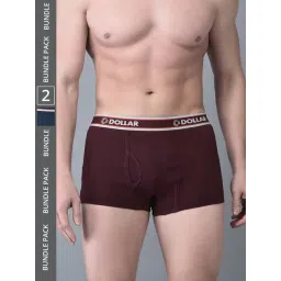 Dollar Bigboss Assorted Cotton Regular Fit Trunks - Pack Of 2-picture-17